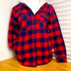 Button down lumberjack jacket.